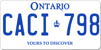 ON license plate CACI798