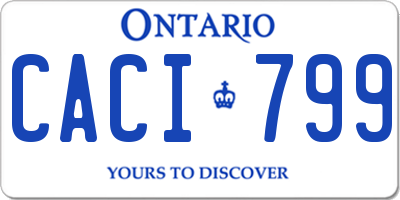 ON license plate CACI799