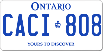 ON license plate CACI808