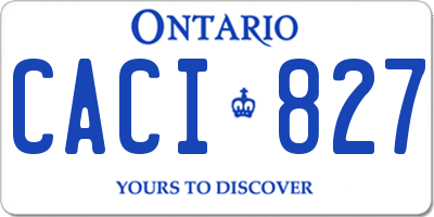 ON license plate CACI827