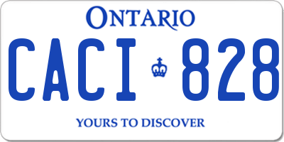 ON license plate CACI828