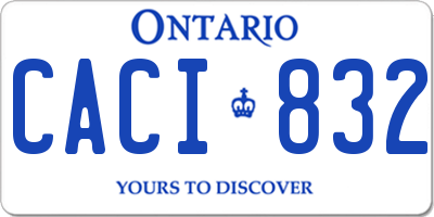 ON license plate CACI832