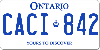 ON license plate CACI842