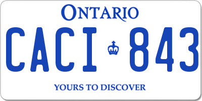 ON license plate CACI843