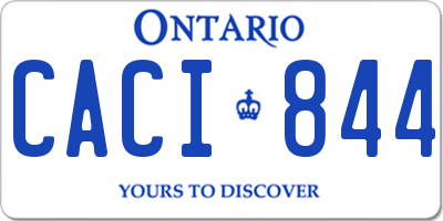 ON license plate CACI844