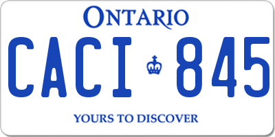 ON license plate CACI845