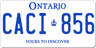 ON license plate CACI856