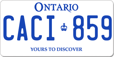 ON license plate CACI859