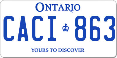 ON license plate CACI863