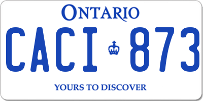 ON license plate CACI873