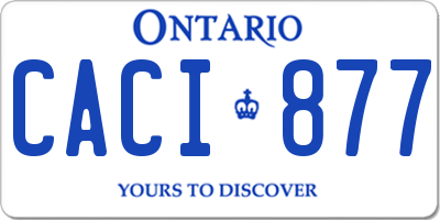 ON license plate CACI877