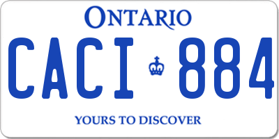 ON license plate CACI884