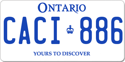 ON license plate CACI886