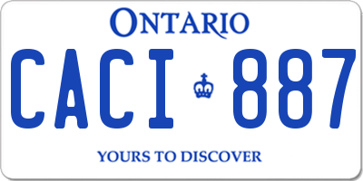 ON license plate CACI887