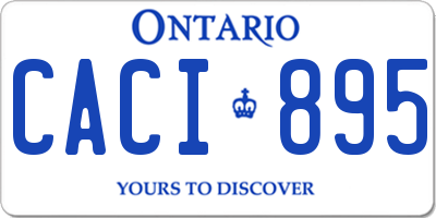 ON license plate CACI895