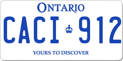 ON license plate CACI912