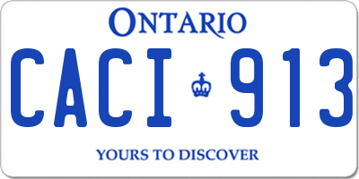 ON license plate CACI913