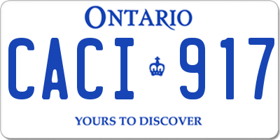 ON license plate CACI917