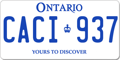 ON license plate CACI937