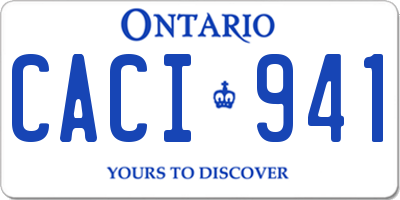 ON license plate CACI941