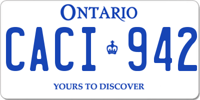 ON license plate CACI942