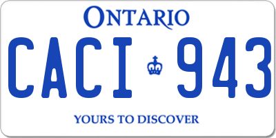 ON license plate CACI943