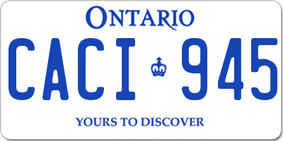 ON license plate CACI945