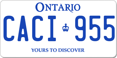 ON license plate CACI955