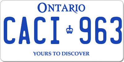 ON license plate CACI963