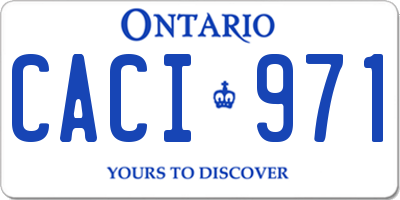 ON license plate CACI971