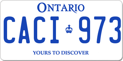 ON license plate CACI973