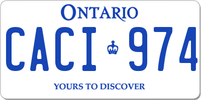 ON license plate CACI974