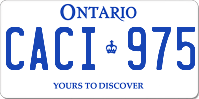 ON license plate CACI975