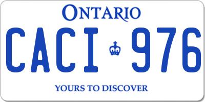 ON license plate CACI976