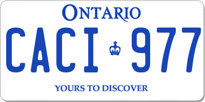 ON license plate CACI977