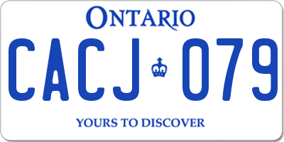 ON license plate CACJ079