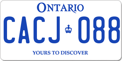 ON license plate CACJ088