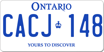 ON license plate CACJ148