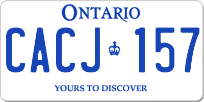 ON license plate CACJ157