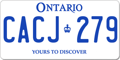 ON license plate CACJ279