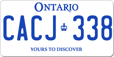 ON license plate CACJ338