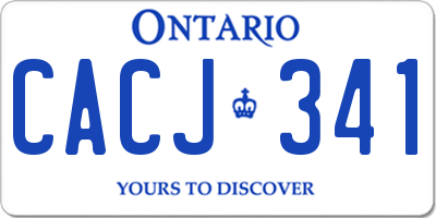 ON license plate CACJ341