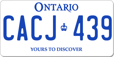 ON license plate CACJ439