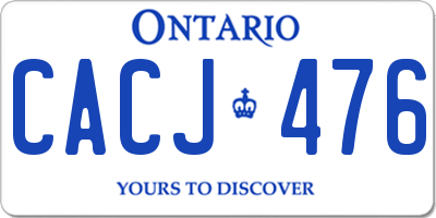 ON license plate CACJ476