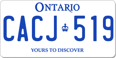 ON license plate CACJ519