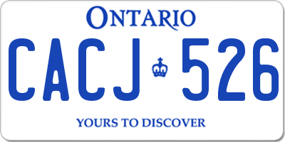 ON license plate CACJ526