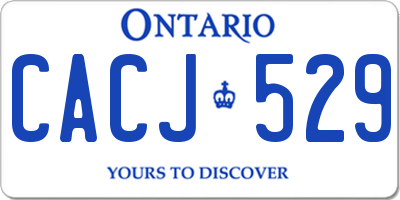 ON license plate CACJ529