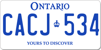 ON license plate CACJ534