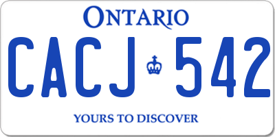 ON license plate CACJ542