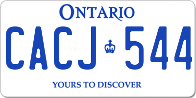 ON license plate CACJ544